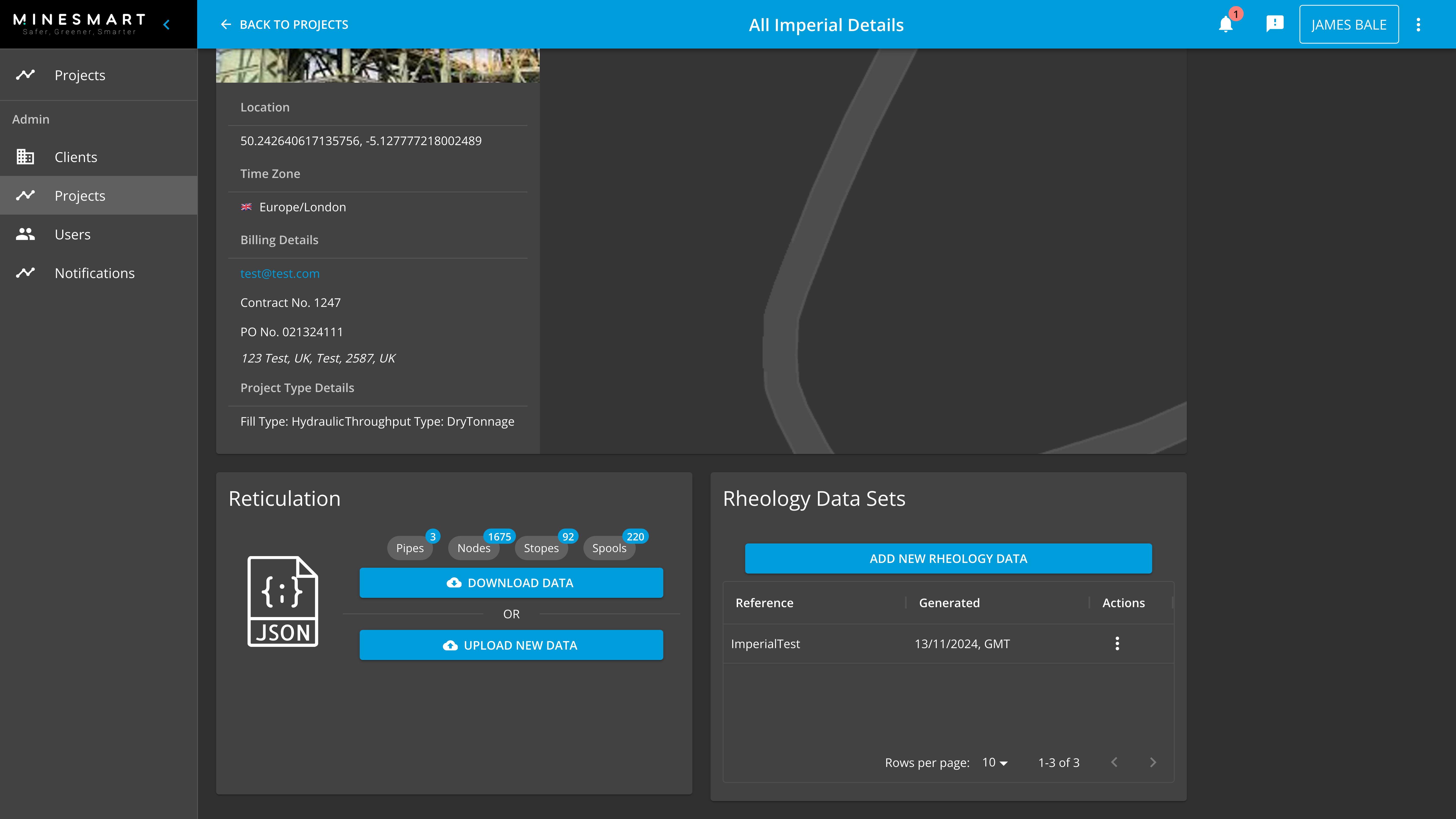 Imperial details screen